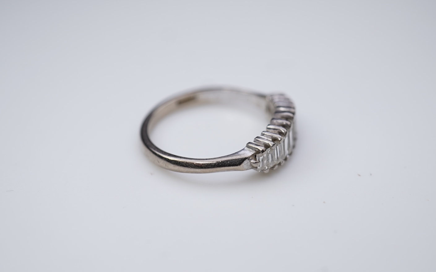 A baguette diamond ring